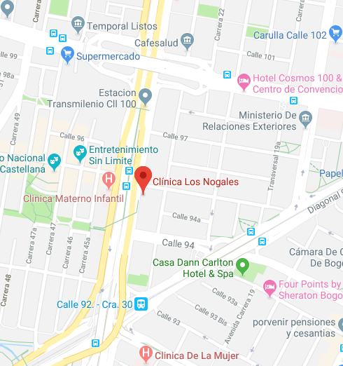 Clínica Los Nogales mapa